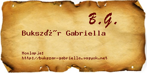 Bukszár Gabriella névjegykártya