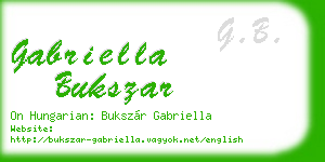 gabriella bukszar business card