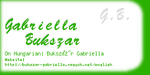 gabriella bukszar business card